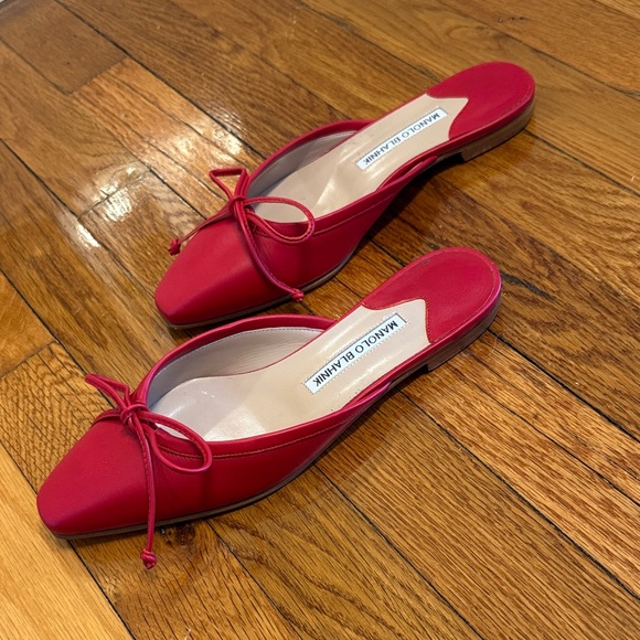 Manolo Blahnik square toe Ballerimu SZ 37 - Picture 7 of 7